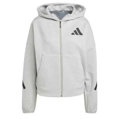 Abbildung von Adidas Sportswear Z.N.E. Fullzip Sweatjacke, Damen, Größe: Medium, Medium grey heather