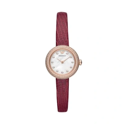 Abbildung von Emporio Armani Damenuhr 2 Zeiger Werk Edelstahl roségoldfarben, AR11417