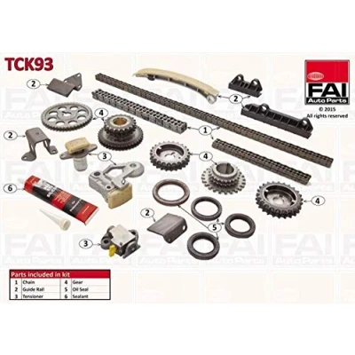 Abbildung von FAI AutoParts TCK93 Steuerkettensatz mit Dichtungen, Zahnrädern Duplex, Rollenkette SUZUKI: Vitara I SUV, Grand 1 2 SUV
