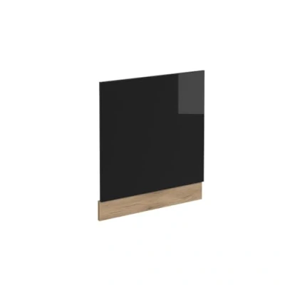 Abbildung von Vicco Frontblende R Line, Schwarz Hochglanz/Goldkraft Eiche, 60 cm ohne Arbeitsplatte