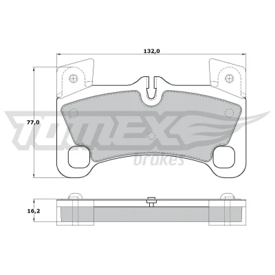 Abbildung von TOMEX brakes TX 17 15 Bremsbelagsatz Hinterachse für Verschleißwarnanzeige vorbereitet mit Ausgleichsgewichten VOLKSWAGEN: Touareg I, AUDI: Q7