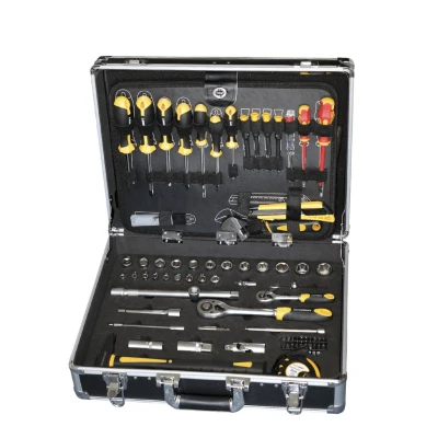 Abbildung von TECH CRAFT Werkzeugkoffer robustes Tool Set (130 Teile), im Aluminiumkoffer