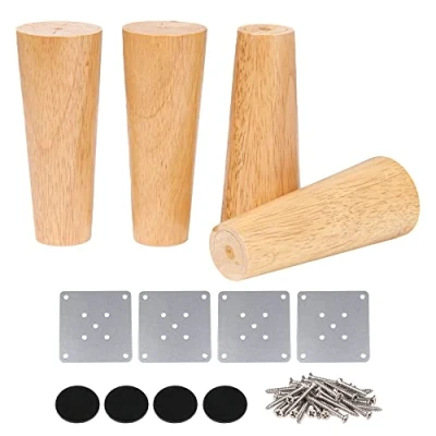 Abbildung von BQLZR, Ersatz Möbelbeine, Holzfarben für Stühle, Sofa, 15 x 5,8 3,8 cm, 4 Stück