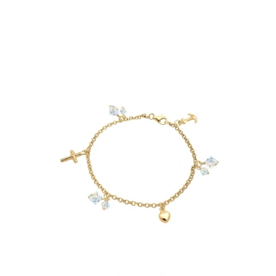 Abbildung von Elli Cross Anchor Armband goldcoloured, Damen, Größe: 19, Gold coloured