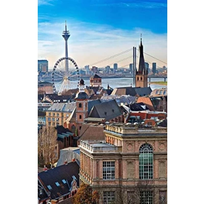 Abbildung von Haeran River Düsseldorf Deutschland Vollbohrer Diy 5D Diamond Painting By Number Unique Kits Home Wall Decor Crystal