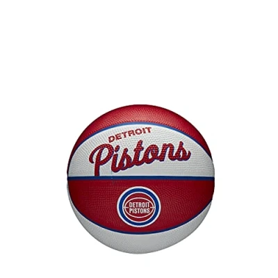 Abbildung von Wilson MINI Basketball TEAM RETRO, DETROIT PISTONS, Outdoor, Gummi, Größe: