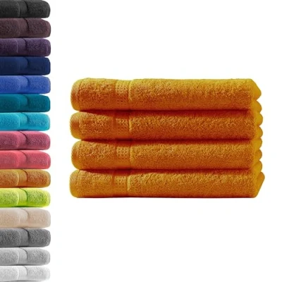 Abbildung von Hometex Premium Textiles Handtuch in Qualität 500 g/m², Feinster Frottier Stoff 100% Baumwolle, 4x Handtuch, Kuschelig weich, saugfähig, Extra schwere, flauschige Hotel