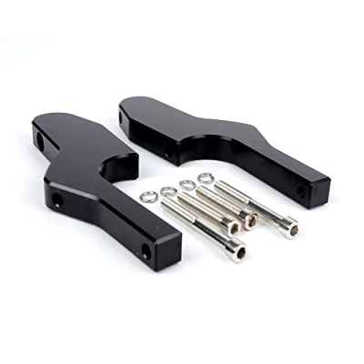 Abbildung von MOTO NOSTRA Fußrastenadapter Sozius CNC, schwarz glänzend kompatibel für Vespa GT, GTL, GTS, GTV 125 300