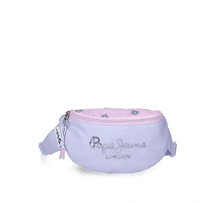 Abbildung von Pepe Jeans Becca Gürteltasche, klein, Violett, 27 x 11 6,5 cm, Polyester, dunkelviolett, Talla única, Kleine Gürteltasche