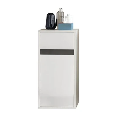 Abbildung von trendteam smart living Hängeschrank Wandschrank Wohnzimmer Sol Aufbaumaß (BxHxT) 35 x 73 31 cm Farbe Weiß Hochglanz 163580103