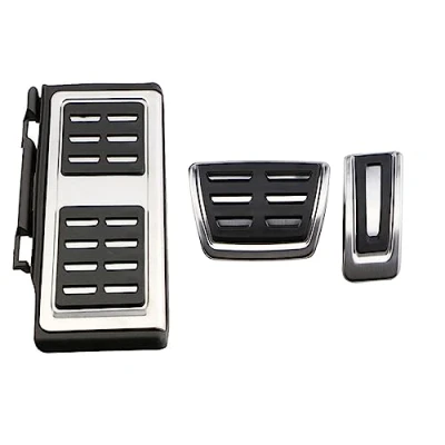 Abbildung von Pedalen Aufsätze Auto Für VW Polo 2012 2013 2014 2015 2016 2017 2018 2019 2020 2021 2022 AT MT Pedale Gas Bremse Rutschfeste Pedal Abdeckung Fußstütze (Farbe : D 3 pcs)