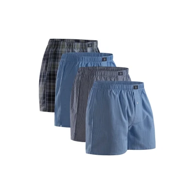 Abbildung von Danish Endurance 4 PACK Casual Boxershorts, Herren, Größe: Small, Multicolor assorted blue stripes mix