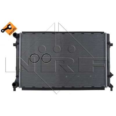 Abbildung von NRF EASY FIT 53405 Kühler, Motorkühlung Aluminium 650 406 24 mit Dichtring Kühlrippen gelötet VOLKSWAGEN: Golf Plus / Crossgolf, Caddy 3 Kombi