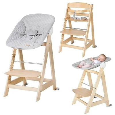 Abbildung von roba® Hochstuhl Treppenhochstuhl 2 in 1 Set Style, Born Up, mit Neugeborenen Aufsatz