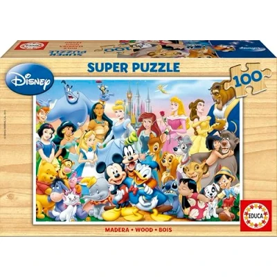 Abbildung von EDUCA Puzzle Holzpuzzle Wunderbare Welt von Disney 100 Teile, Puzzleteile