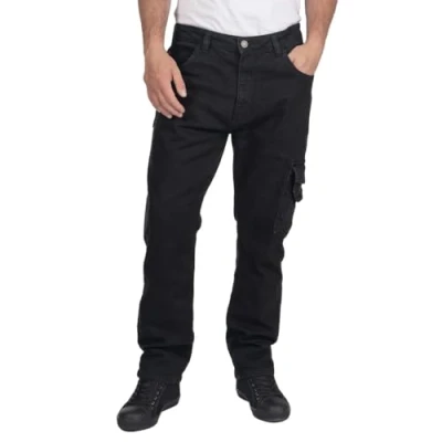 Abbildung von Lee Cooper LCPNT239 Herren Arbeitskleidung Sicherheit Stretch Denim Zimmermann Jeans Arbeitshosen, Schwarz, 40W / 31L