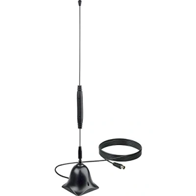 Abbildung von Schwaiger ANT02DTA 031 max. 35dB DVB T/DVB T2 digitale Stabantenne/Zimmerantenne (TV/PC) stabiler Standfuß empfängt FM und DAB+ Bereich inkl. Antennenkabel (VHF/UHF)