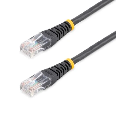 Abbildung von StarTech.com Cat5e Ethernet Kabel 1,8 m Patchkabel geformtes kurzes Netzwerkkabel Cat 5e (M45PATCH6BK)