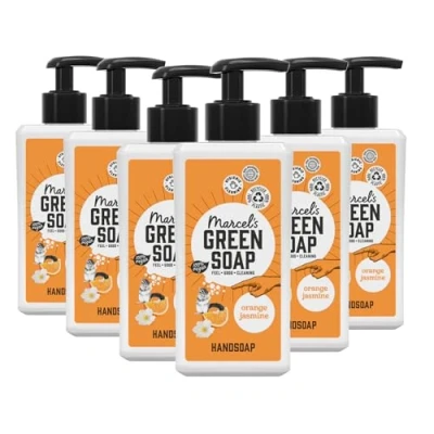 Abbildung von Marcel&#039;s Green Soap Handseife Orange &amp; Jasmin Flüssigseife Spender 100% Umweltfreundlich Vegan 97% Biologisch abbaubar 250 ml
