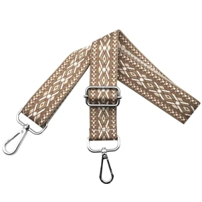 Abbildung von Verstellbarer Schultergurt für Taschen Damen Tragegurt, Taschengurte zum Wechseln, Taschengurt Breit 3.8cm mit Silber Karabiner, Schulterriemen Schultertasche Handtaschen, Hellbraun, N6