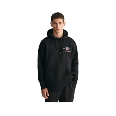 Abbildung von GANT Medium Archive Shield Hoodie Sweatshirt, Herren, Größe: Small, Black