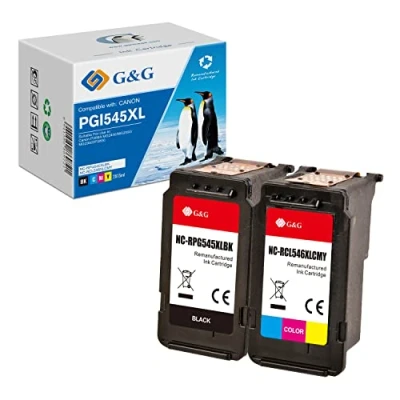 Abbildung von G&amp;G Druckerpatronen Ersatz für Canon 545 546 PG CL XL Pixma TR4550 MX495 TS3150 MG2450 MG2550 MG2555S MG2950 (Schwarz, Farbe)