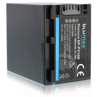 Abbildung von Blumax NP FV100 Akku kompatibel mit diversen Sony Kameramodellen 2850mAh 7,4V 21,1Wh