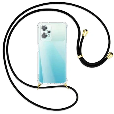 Abbildung von mtb more energy® Handykette kompatibel mit OnePlus Nord CE 2 Lite 5G (6.59&#039;&#039;) schwarz/Gold Smartphone Hülle zum Umhängen Anti Shock Strong TPU Case
