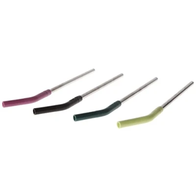 Abbildung von Klean Kanteen Strohhalm, Edelstahl, mit sicheren, abnehmbaren Silikonspitzen, 8 mm Durchmesser, mehrfarbig, Einheitsgröße (1005789), 4 Stück