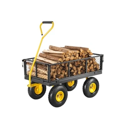 Abbildung von VEVOR Bollerwagen Transportwagen Gartenwagen Gerätewagen 226,80kg Gelb/Schwarz