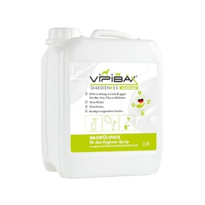 Abbildung von ViPiBaX Giardien Ex Hygiene Spray Nachfüllpack 2,5L für Hund, Katze &amp; Co Geruchsentferner Effektive Desinfektion gegen Giardien, Viren, Pilze Bakterien