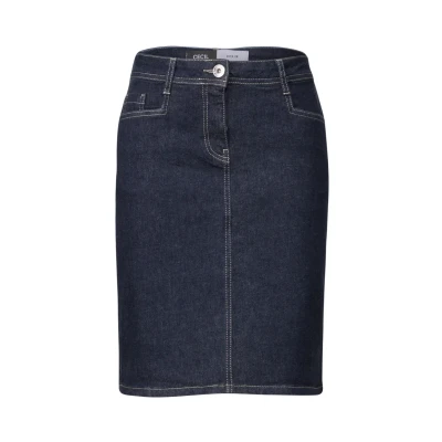 Abbildung von CECIL Damen B361754 Jeansrock Look, Rinsed Wash, 33W