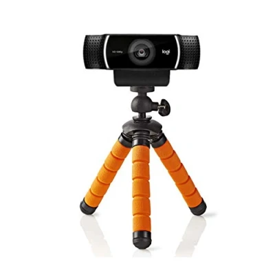 Abbildung von TronicXL Tripod 13cm Mini Stativ für Webcam kompatibel mit Logitech C920 Brio 4K C925e C922x C922 C930e C930 C615 Kamera Microsoft Lifecam Studio Zoom Call Zubehör Home Office Tisch Ständer Aukey