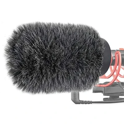 Abbildung von NTG Microphone Windschutz für Rode VideoMic und Mikrofone mit Einer Maximalen Steckplatzlänge von 100 mm Einem Durchmesser 18 bis 24 YOUSHARES (Shag, Gray)
