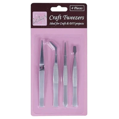 Abbildung von DocRod LLC Anita &#039;s Craft Pinzette Set, 4 Stück