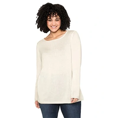 Abbildung von Sheego Strickpullover, Damen, Größe: 44/46, Offwhite