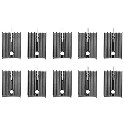 Abbildung von Diheohg 10 Stueck 21x15x11mm Schwarz Aluminium Kuehlkoerper Fuer TO 220 MOSFET Transistoren