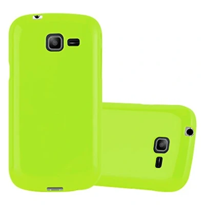Abbildung von Cadorabo Hülle kompatibel mit Samsung Galaxy Trend LITE Schutzhülle TPU Silikon Case Jelly Design Slim Kratzfest Weiche Gummi Rundumschutz für in Grün