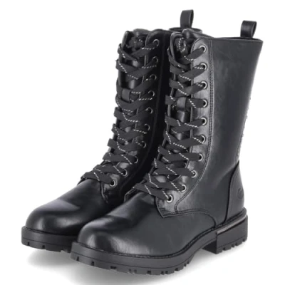 Abbildung von Dockers by Gerli Winterboots Chunky Stiefel, Biker Boots Plateauboots mit Blockabsatz