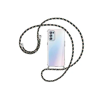 Abbildung von mtb more energy® Handykette kompatibel mit Oppo Find X3 Lite (6.43&#039;&#039;) Camouflage Smartphone Hülle zum Umhängen Anti Shock Full TPU Case