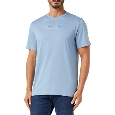 Abbildung von Mustang Tshirt print, Herren, Größe: Large, Blau