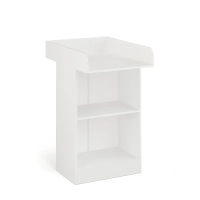 Abbildung von KOMTO Wickelkommode Weiß Wickeltisch Schmal, Baby Kommode mit Wickelaufsatz abnehmbar, Changing Table Lulliblox M1