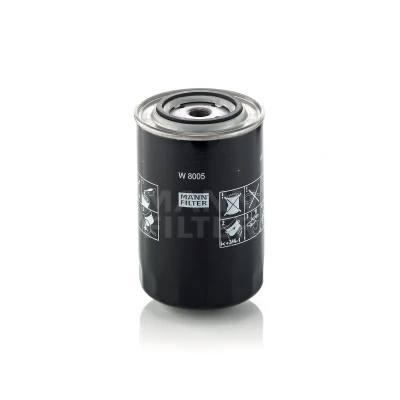 Abbildung von MANN FILTER W 8005 Ölfilter 3/4 16 UNF mit einem Rücklaufsperrventil Anschraubfilter
