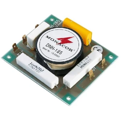 Abbildung von MONACOR DNH 185 Mono Hochpass 8 ohm, HiFi und PA, Belastbarkeit 250W für den Innenbereich mit hochwertigen Bauteilen