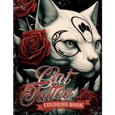Abbildung von Cat Tattoo Coloring Book: 30+ Neo traditional Geometric Illustrations of Colouring Pages for Adults to Relax and Unwind