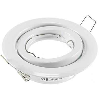 Abbildung von Decken Einbaustrahler Einbaurahmen Rund schwenkbar Aussen Ø98mm, für 50mm LED Lampen Leuchtmittel