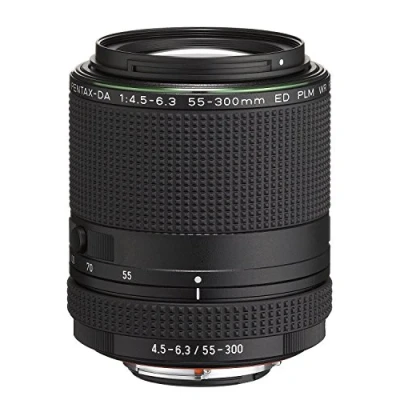 Abbildung von HD 21277 PENTAX DA 55 300mmF4.5 6.3ED PLM WR RE Telezoomobjektiv Schneller und leiser AF Betrieb Wetterbeständige Konstruktion Minimale Fokussierentfernung von 0,95 Metern Kompakt leicht