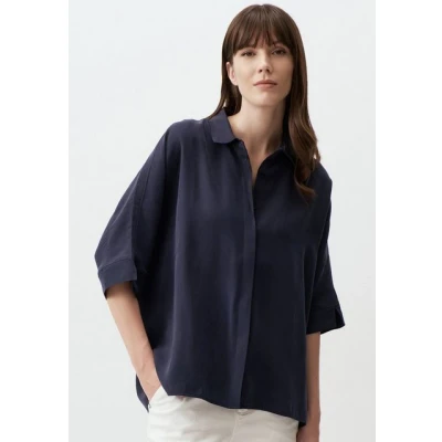 Abbildung von Jimmy Key Loose FIT Three Quarter Sleeved SLIT Hemdbluse, Damen, Größe: L/XL, Dark blue
