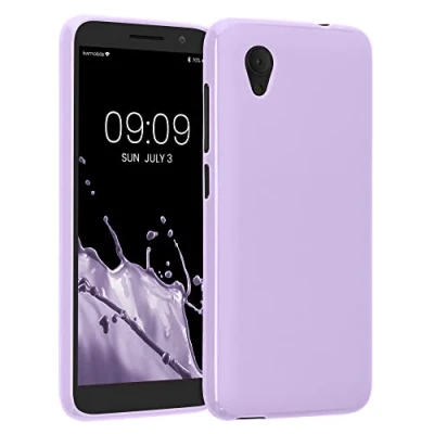 Abbildung von kwmobile Hülle kompatibel mit Alcatel 1 (5.0&quot;) weiches TPU Silikon Case Cover geeignet für kabelloses Laden Lavendel
