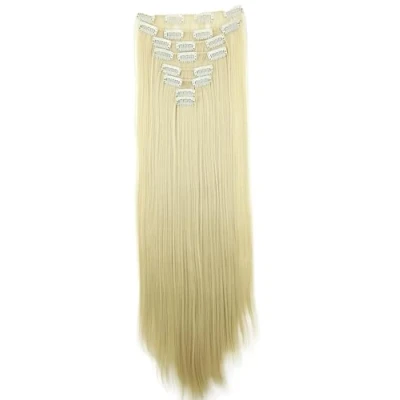 Abbildung von CAISHA XXL 50cm 8 Teile Set CLIP IN EXTENSIONS Nicole Haarverlängerung Haarteil Voluminös Glatt Hellblond CES203
